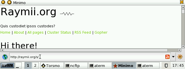 web browser Minimo on JLime