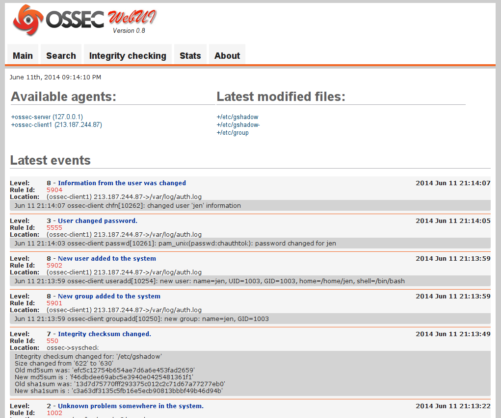 OSSEC Web UI